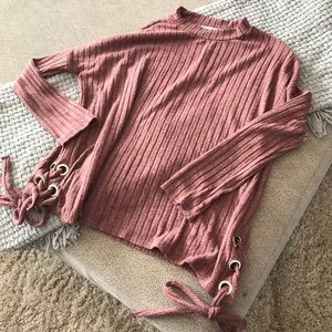 Boutique Style Pink oversized Sweater sz L